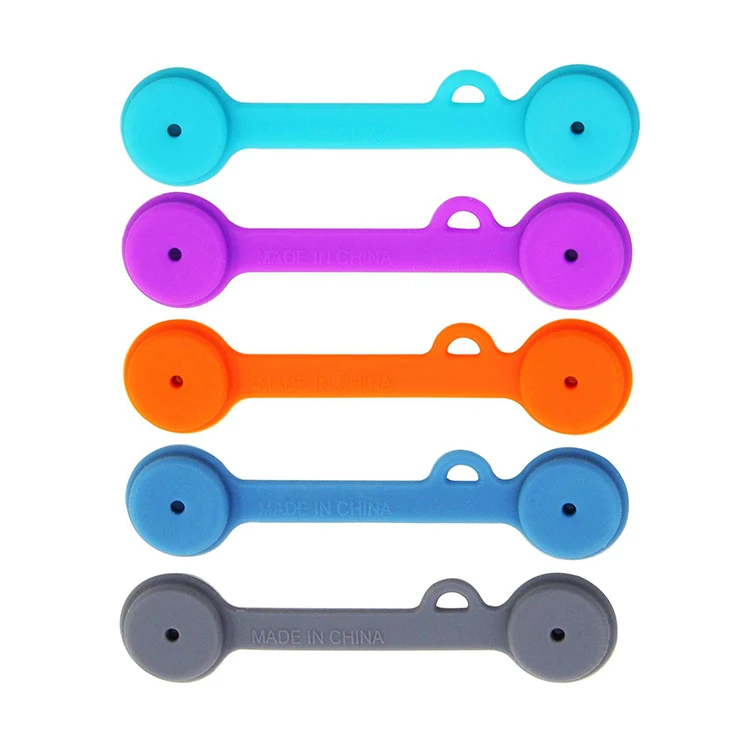 
Office & Travel Magnetic Silicone Earphone Holder USB Cable Management Reusable Clips Organizer 