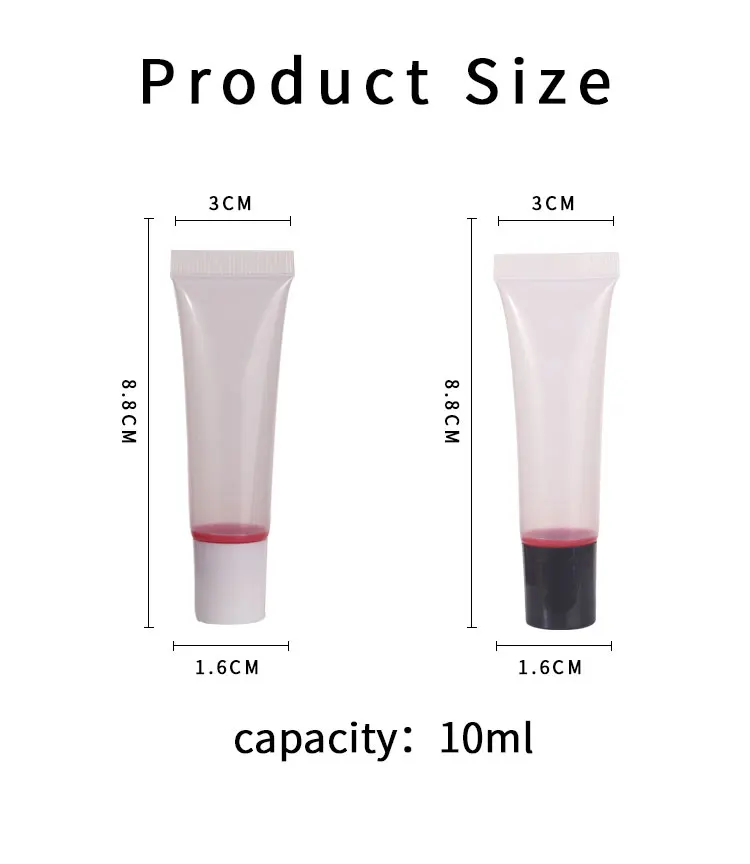 Wholesale Lip Gloss Squeeze Tubes Balm,Empty Clear Lip Gloss Squeeze