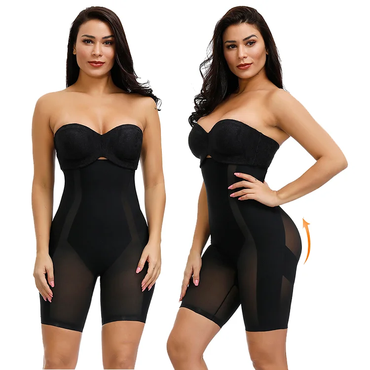 

Lover Beauty New Arrival High Waist Sheer Mesh Large Size Butt Lift Shapewear Pants Women Body Shapers Imming Body Suit, Black