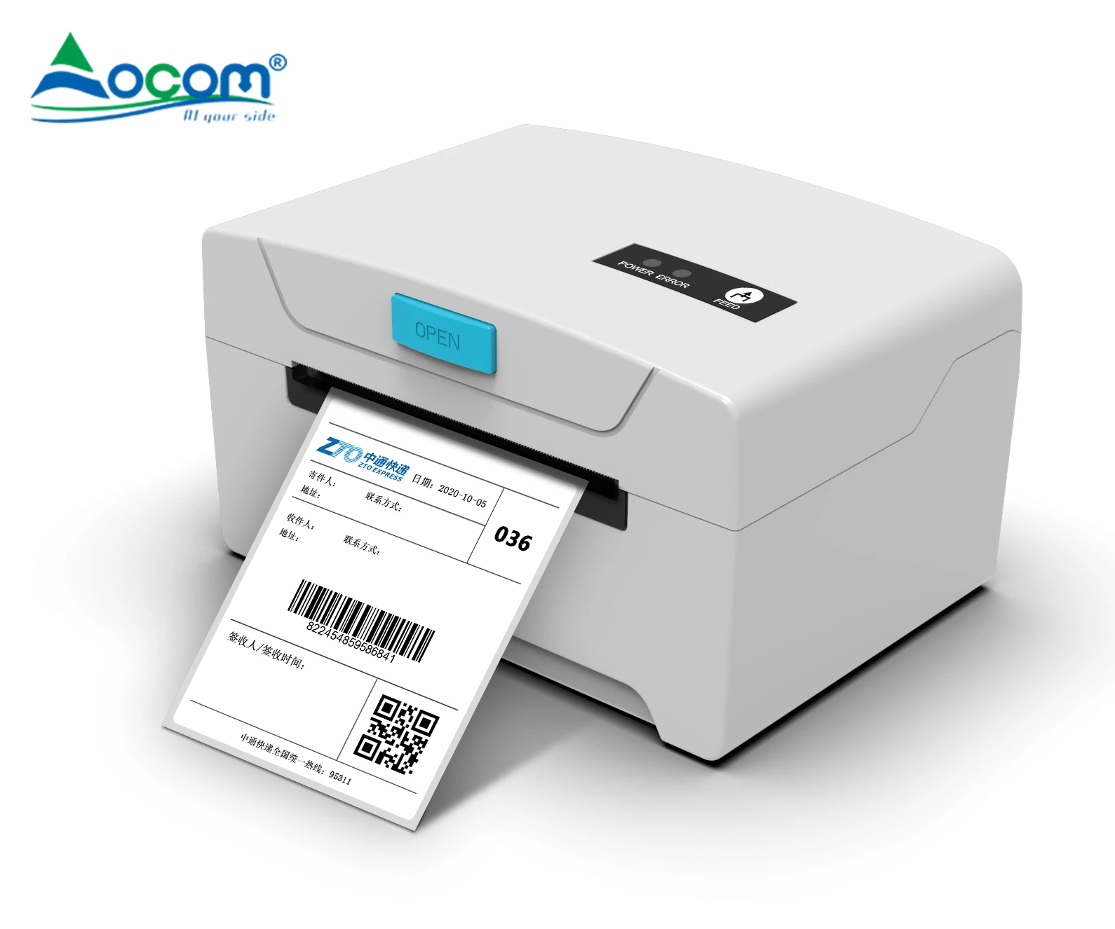 

OCBP-013 OCOM 80MM Blue-tooth Waybill Shipping Label Printer Direct Thermal Roll Label Printer Usb Stock Us Bank Note Printer