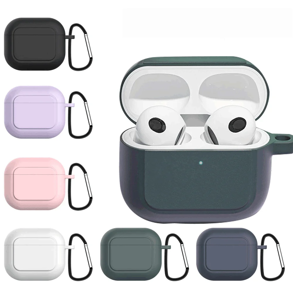 

Unique Shockproof Silicone Cover For Airpods 3 Soft Rubber Protective Case For airpods 3 Gen Earphones Accessories, 24colors