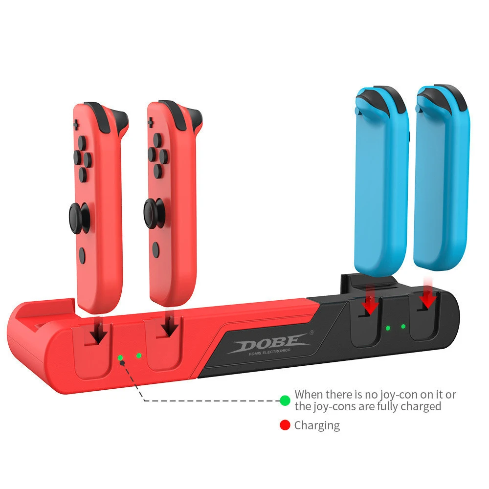 

TNS-0122 Charging Dock Stand Base For Nintendo Switch Joy-Con Controller Charger Station Holder with Indicator, Black