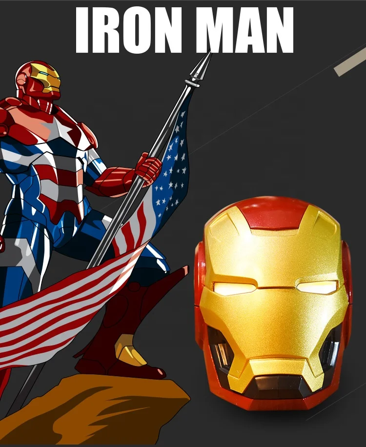 
2020 new Bluetooth Speaker Iron Man Mobile Phone Waterproof Computer Wireless Microphone 