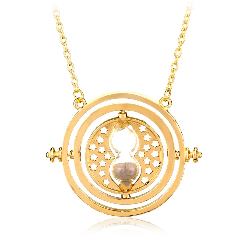 

Harry time turner Potter necklace hourglass vintage pendant Hermione Granger for women lady girl wholesale