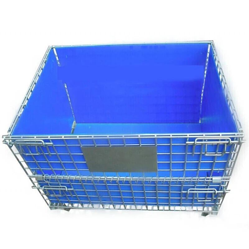 
Industrial heavy duty bulk collapsible folding wire mesh pallet container storage 
