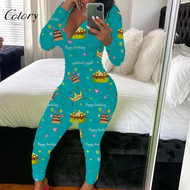 

Colory Onesie Pajamas Women Lucky Label Jumpsuit Plus Size Jumpsuit Pajama Sets Women, Customized color