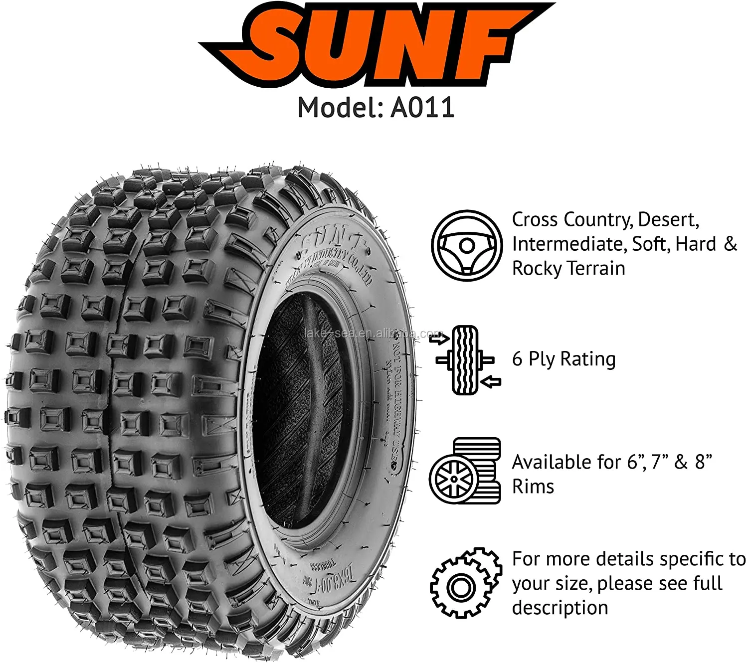 00-7 atv 卡丁车多节的轮胎,6 pr,无内胎