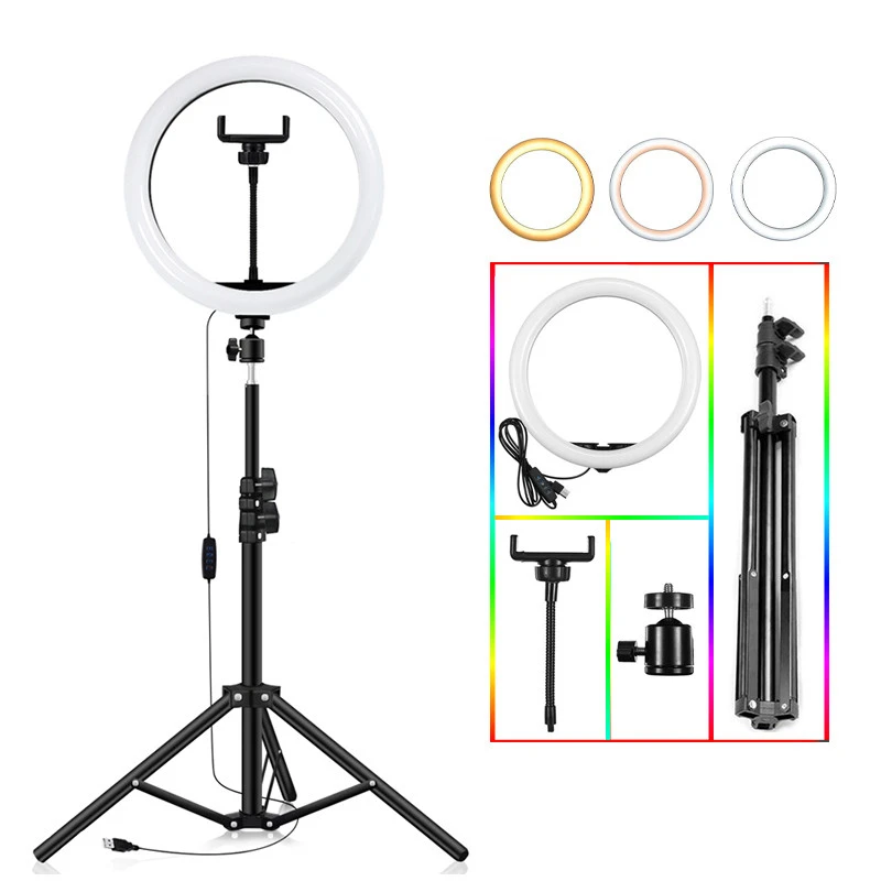 

6 inch Ring Light Usb Remote Video Conference Lighting Kit Selfie Led Ring Light With mobile phone Tripod Stand