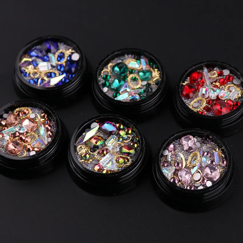 

Transparent AB Rhinestone Nail Crystal Glass Diamond Jewelry Elf Bead, Picture