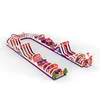 2019 Popular new design kids 4lanes run inflatable Christmas obstacle for event promotion