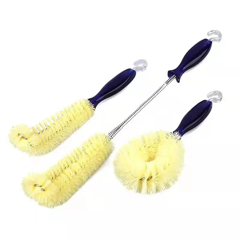 

Long Handle Flexible Bottle Cleaning Brush Thermos Teapot Cleaner POT BRUSH and cup brush set, Blue handle