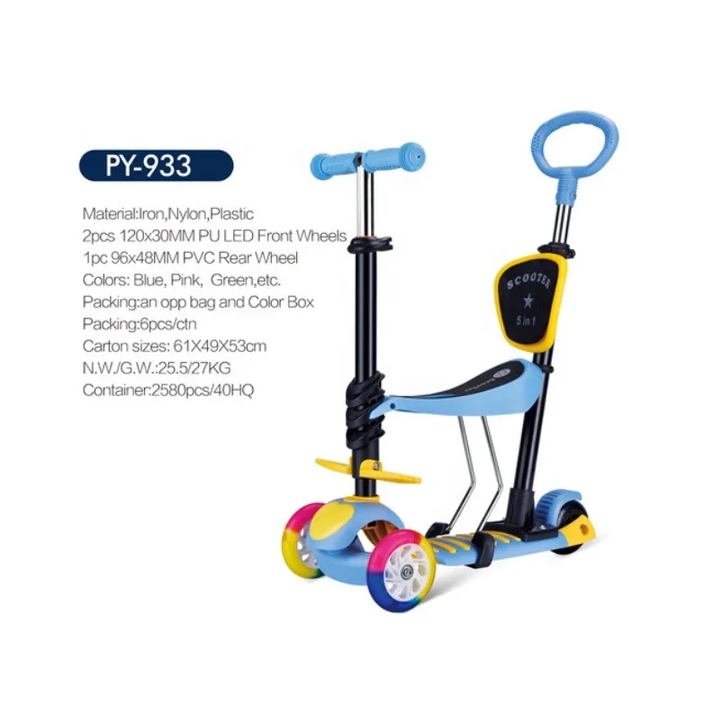 

Kid Toy Scooter With Rear Safety Device Plastic Toy Car Scooter