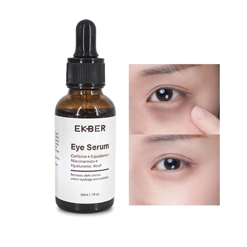 

Tikok Hot Selling Eye Bag Removal For Eye Care Firming Anti-wrinkle Caffeine Squalane Niacinamide Hyaluronic Acid Eye Serum