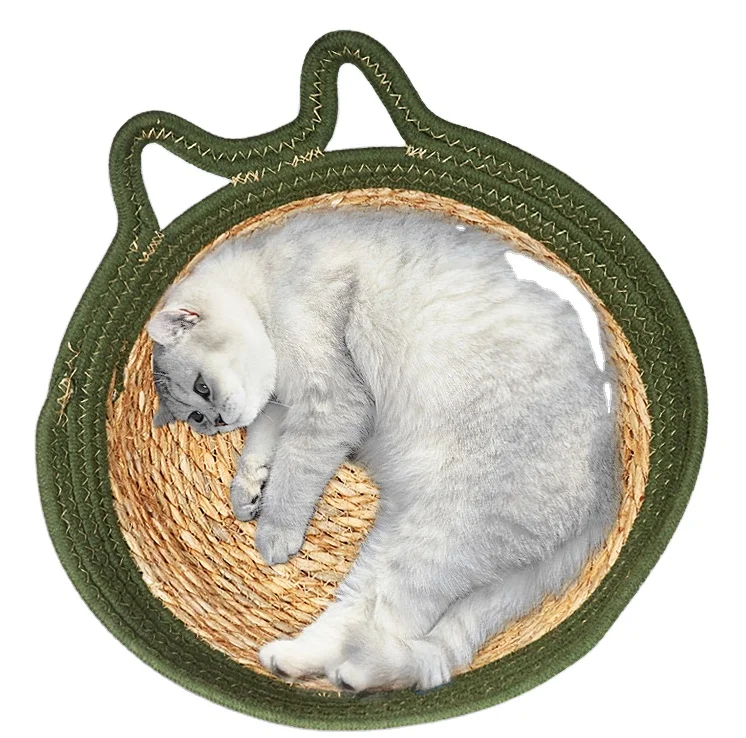 

Handwoven Straw Pet Nest House Pet Supplies Nature Straw bed for pet cat nest dog house, Picture