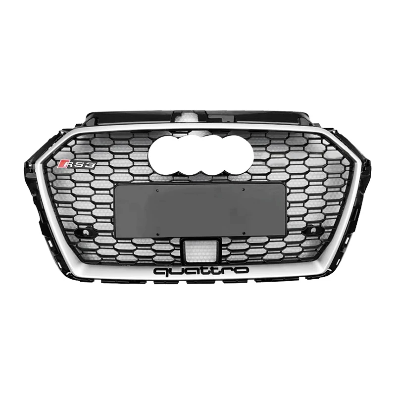 

Free shipping RS3 8V.5 style car grille with ACC for Audi A3 S3 Overseas warehouse in stock 2017 2018 2019