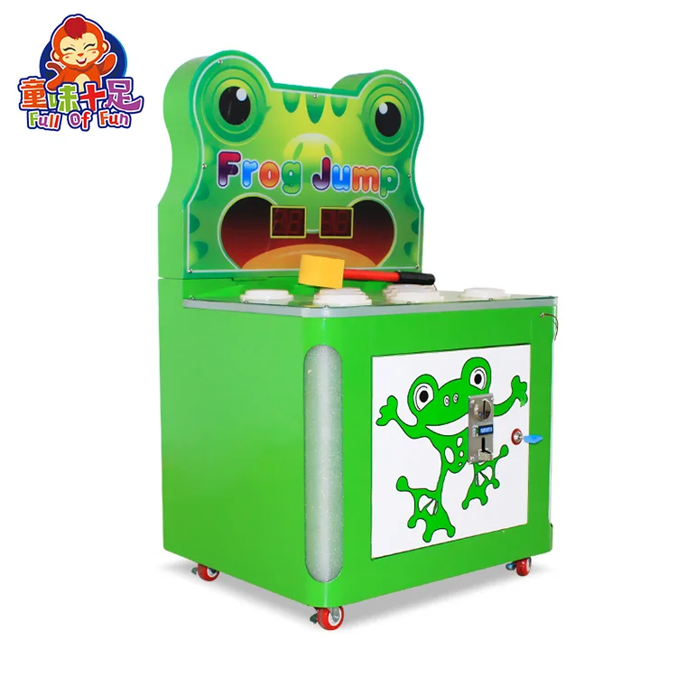 

Frog hammer kids arcade hitting game machine Frog jump Coin Operated Hitting Hammer Whack A Mole Redemption Game Machine, Customized color