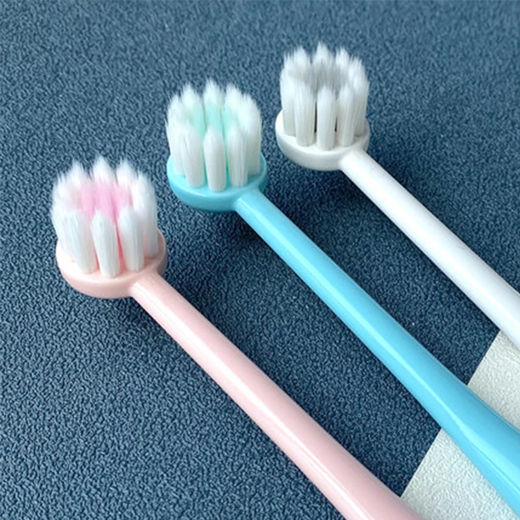 

Premium small round head soft filaments Japan market adult toothbrush pink brush, As your required