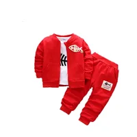 

China Marketing Knitted Infant Wear Baby Clothes Displays Sets Zipper Coat 3 Pcs Clothing Sets