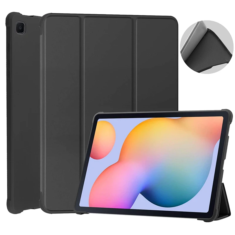 

TPU Leather Stand Protective Tablet Flip Cover For Samsung Galaxy Tab S6 Lite 10.4 SM P610 P615 Trifold Case