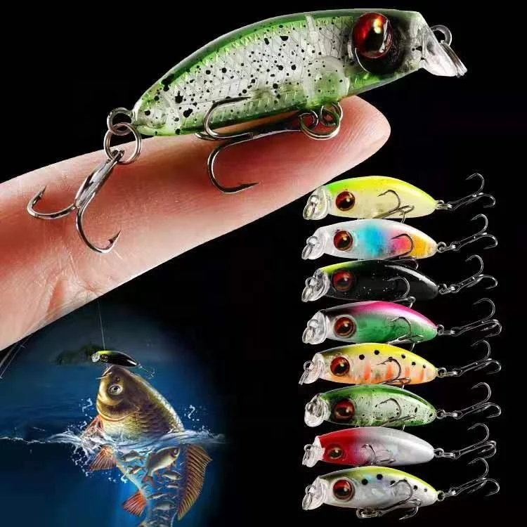 

35mm 3.1g Japan Mini Trout Fishing Lure Artificial Hard Bait Fresh Water Minnow HHM22, 6 colors