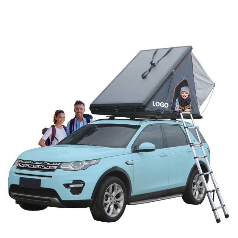 

Wildsrof Full Aluminum Diagonal Style Shell Hard Shell Rooftop Tent for Suv Car Vehicles, Black and white