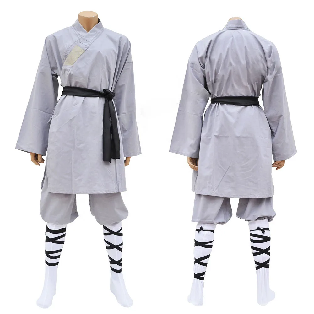 

High Quality Chinese Traditional wushu Shaolin Kung Fu Uniforms Martial Arts Clothing, Orange or grey