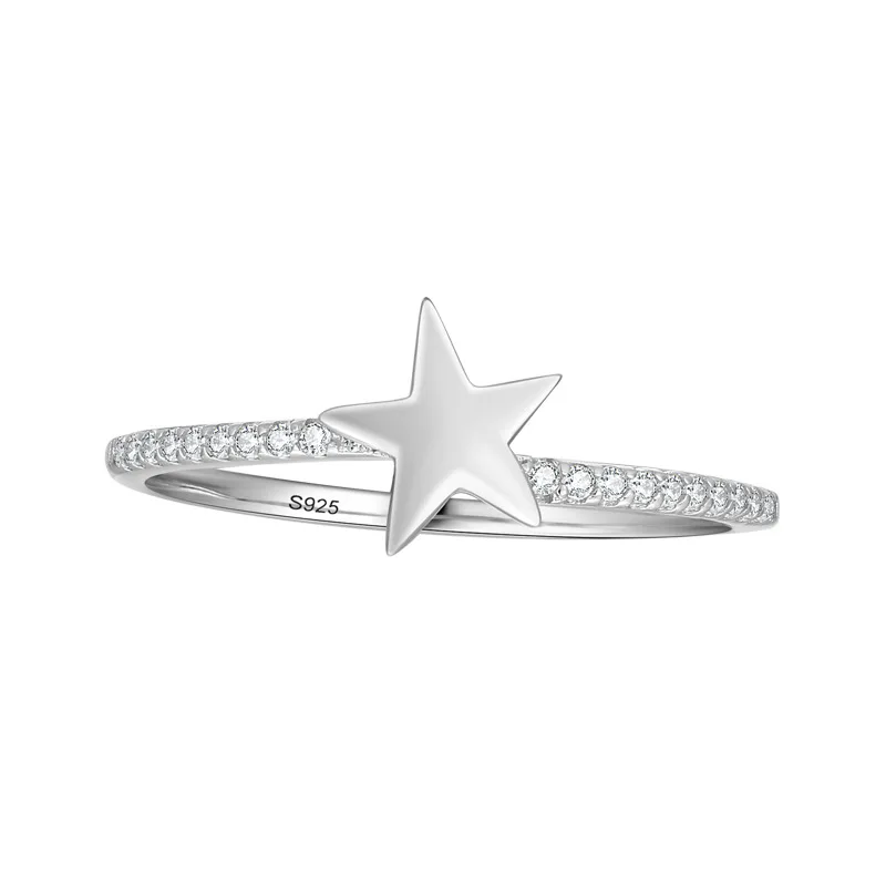 

New Fashion Star Pendant Silver Ring 925 Sterling Silver Belly Ring Fine Jewelry