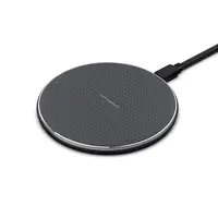 

WELUV Ultra Thin Aluminum + ABS 10W Qi Wireless Charger Universal Fast Wireless Charging Pad for iPhone/ Samsung