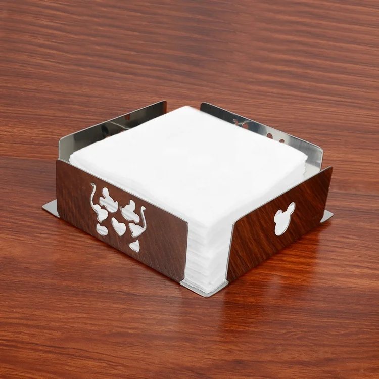 

Hot Selling Metal Table Top Napkin Holder ,decorative Napkin Tray For Dining Table And Kitchen