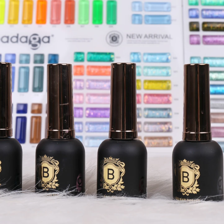 

Guangzhou badaga wholesale price uv gel nail polish bottle custom gel press on nails 15ml with many colors, 24 colors