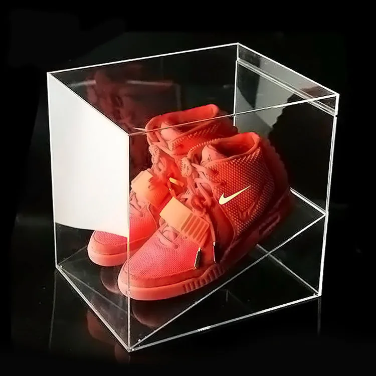 Custom Made Clear Acrylic Shoe Slant Display Box Buy Acrylic Shoe Box