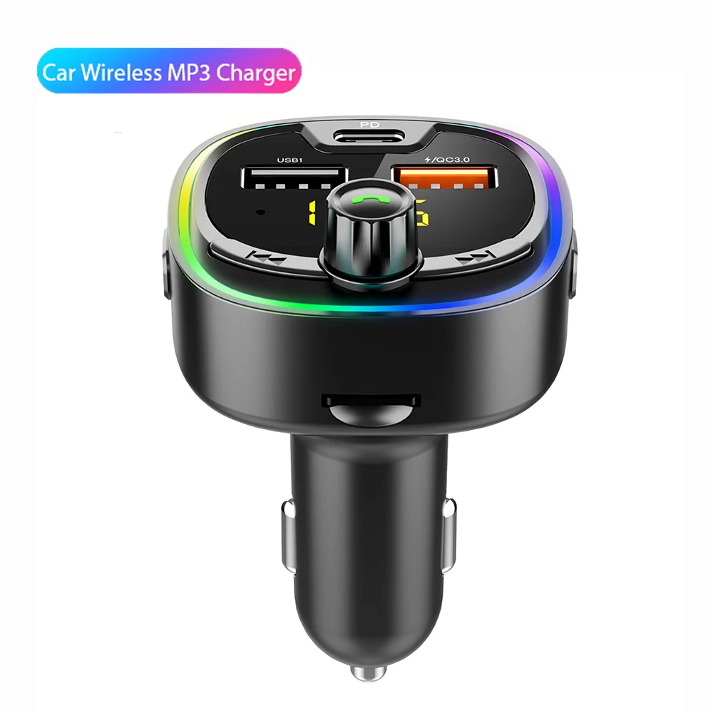 

Free Shipping 1 Sample OK PD QC3.0 Fast Car Charger LED Display MP3 Music Player Car Phone Charger Custom Accept