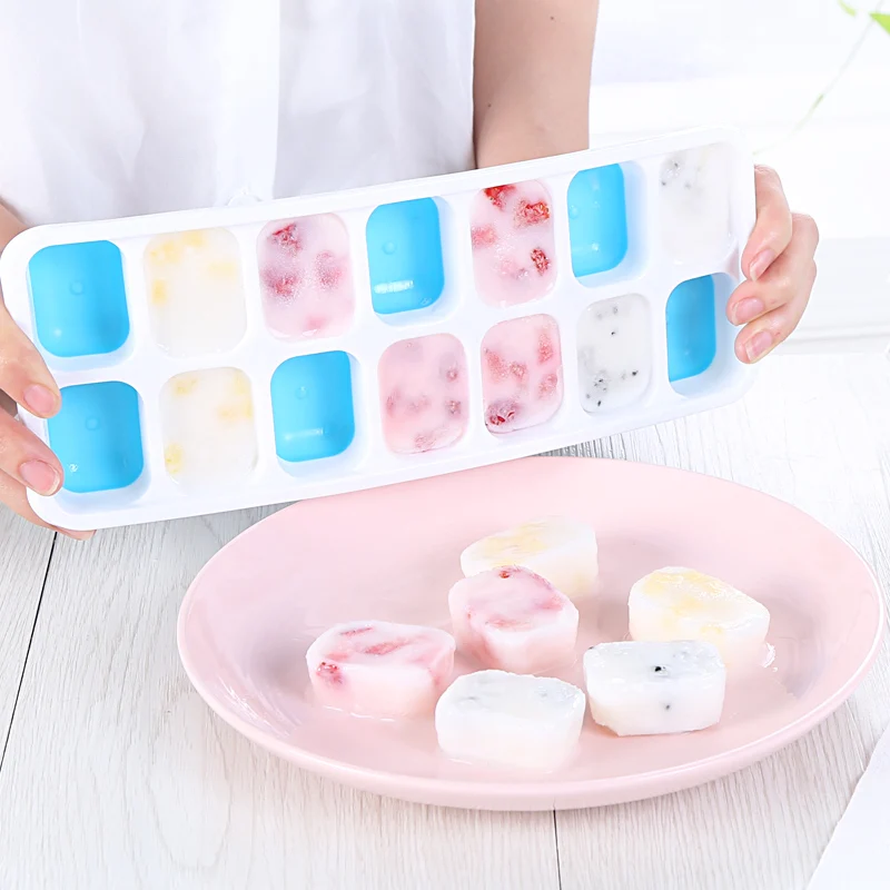 

Haixin Wholesale ice mould with lid ice mold bpa free cube shape silicone ice cube tray