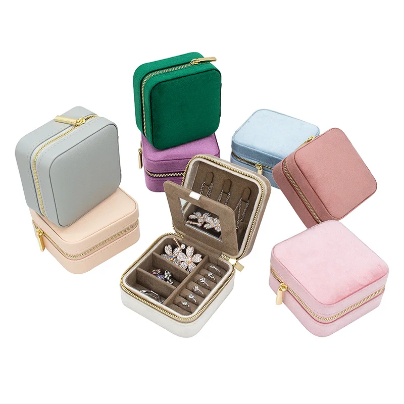 

High-end Kids Plastic For Jewellery Cufflinks Storage Case Eco Friendly Necklace And Earring Fine Jewelry Box, Beige/sky blue/green/purple/light pink/dirty pink/white/brown/gray