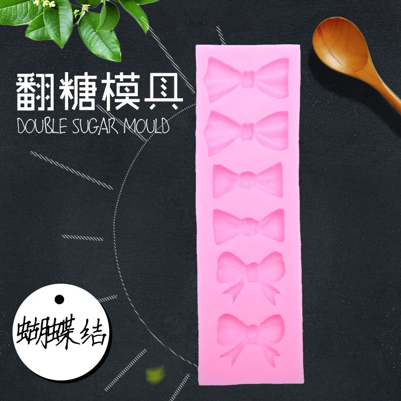 

Bow Pattern Diy Bake Cake Silicone Fondant Mold for Baking Pastry Cake Tools Bakeware Mould Making 3d Crafts Molds Accessories