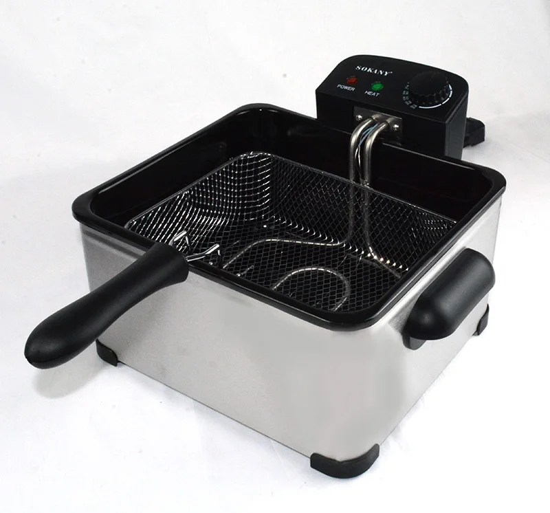 电动煎锅多功能油炸锅可调恒温器无油烟鸡薯条机
