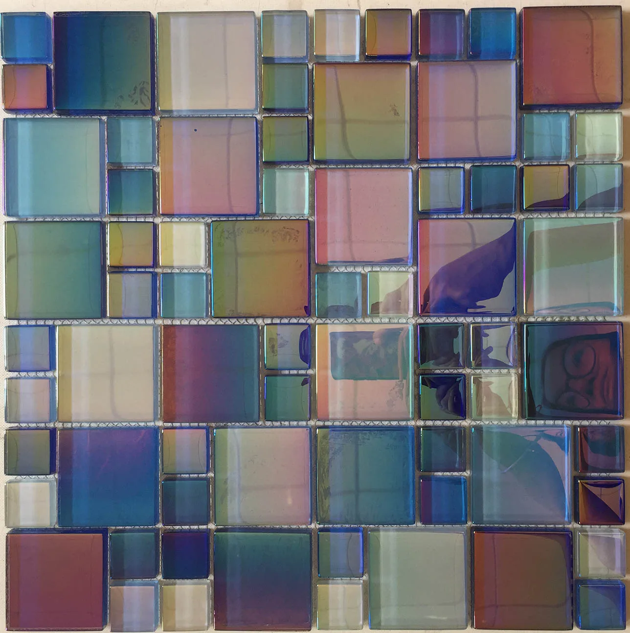 便宜的价格彩虹玻璃马赛克浴室和厨房