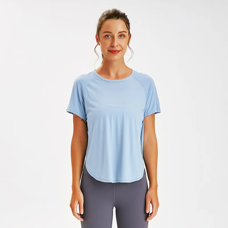

Yoga Short Sleeve Women's Quick Dry Breathable Fitness Wear Casual Versatile Yoga Wear Top, Picture