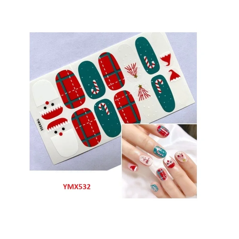 

Christmas Nails Decal Stickers, Customized
