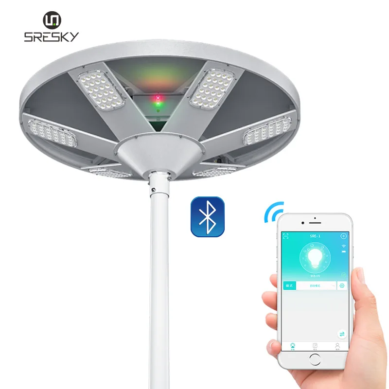 Unique Round Design Led Solar Street Light Price With Pole