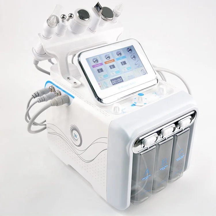 

6 in 1 Hydro Dermabrasion Machine Water Oxygen Jet Peel Hydra Skin Scrubber Facial Beauty Deep Cleansing RF Face Lifting