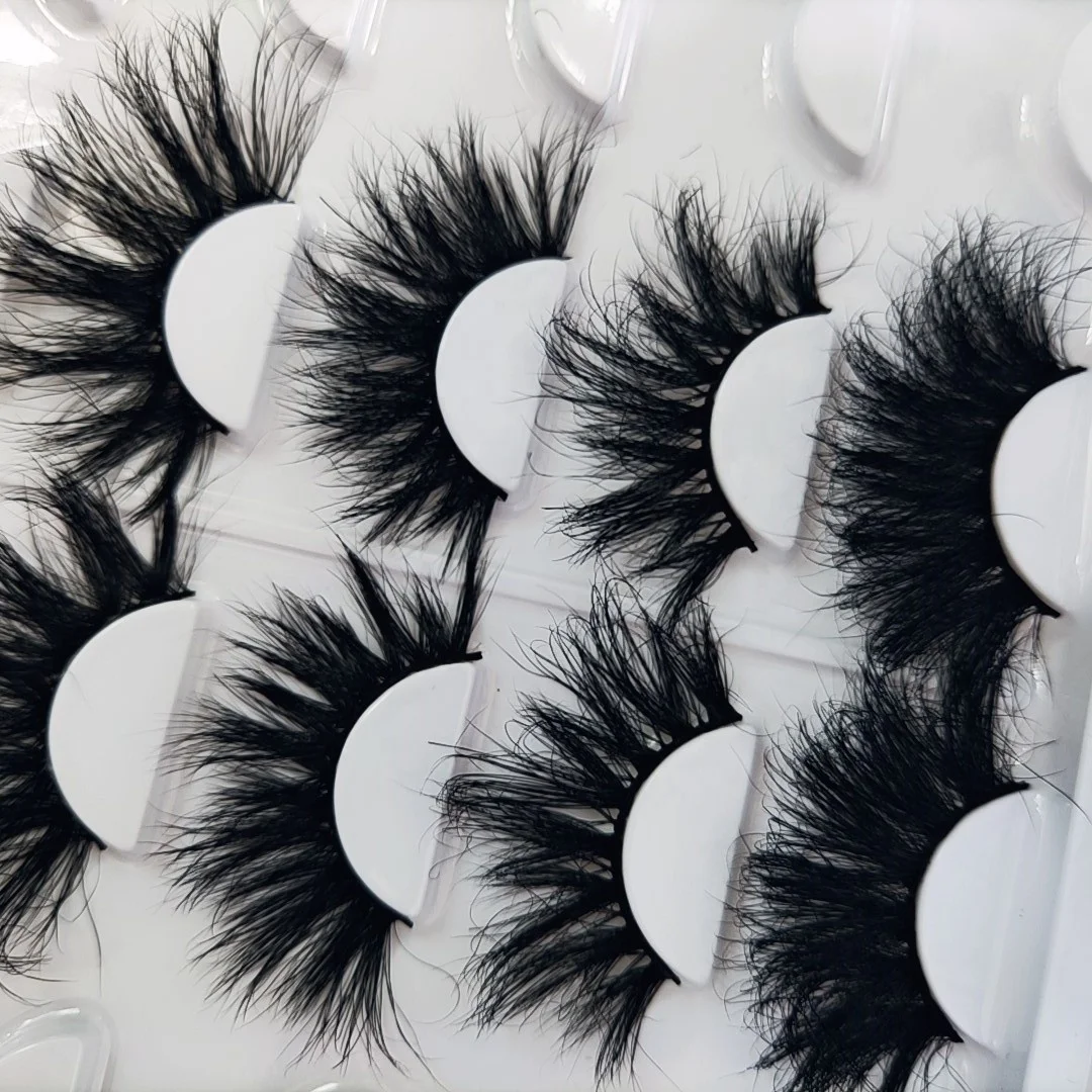 

Cosmetic Lash Case Packaging Cruelty Free 100% Real Luxury Handmade Eyelash Wholesale Private Label 3D Mink Eyelashes, Black