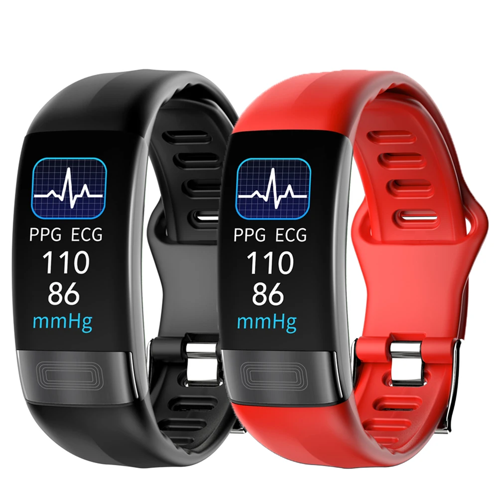 

High quality 0.96 inch P11 PLUS Smart Band With ECG HRV Body Temperature Test H band APP Control Smart Health Bracelet