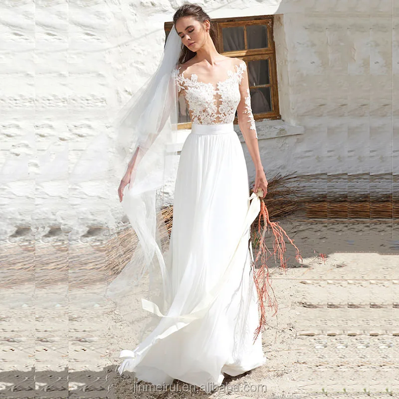 beach wedding dress for bride