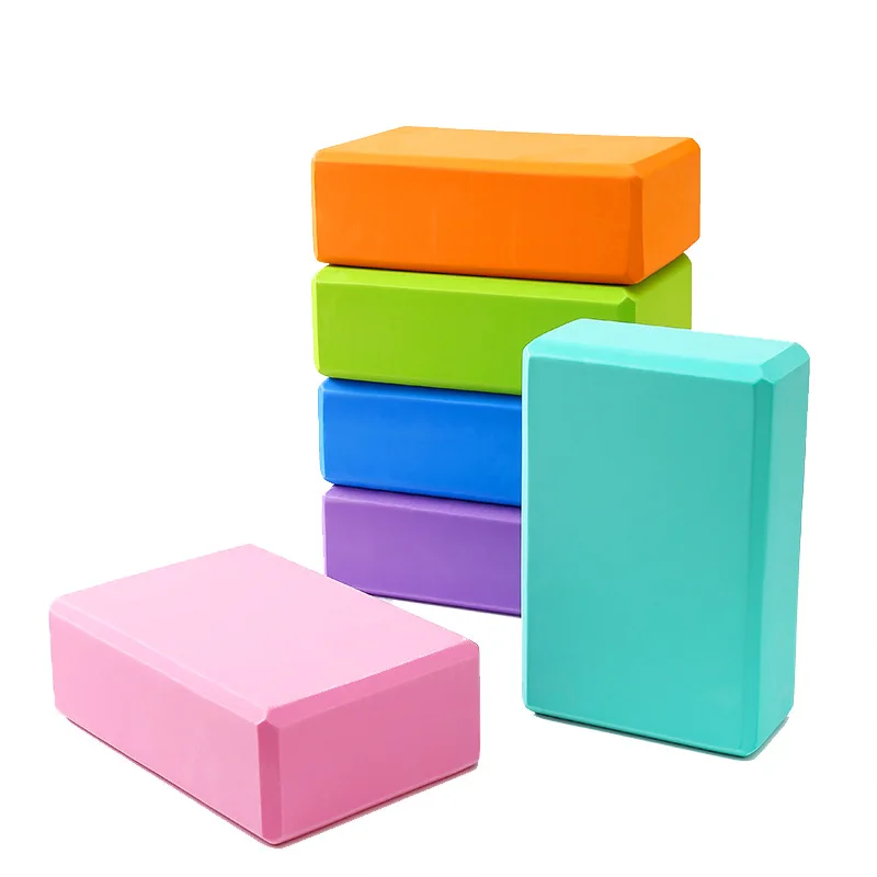 

High Quality Wholesale Custom Logo Cheap eco friendly colorful yoga brick eva yoga foam block brick, Can be customized