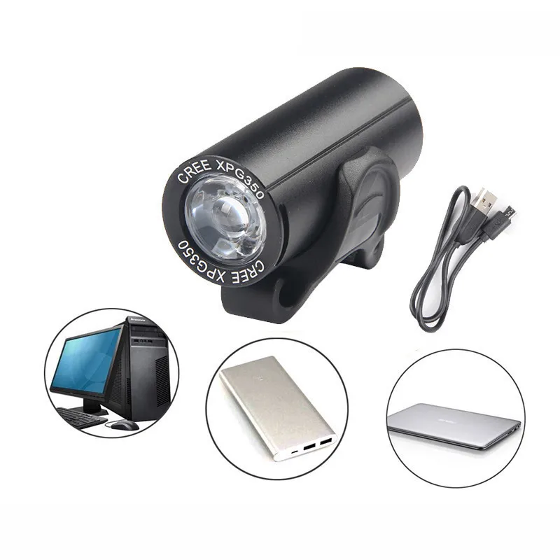 

Small Size And Easy To Carry USB Rechargeable 350 Lumens Bicycle Front Light