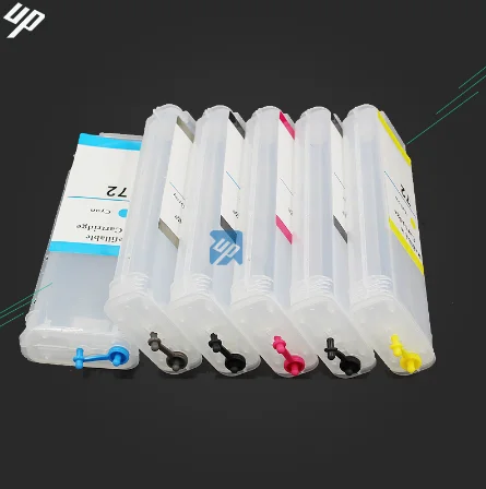 

UP 6 x 280ml refillable ink cartridge for HP 72 for HP Designjet T610 t620 T1120 T1200/ps T1300 T2300 T770 T790 T795 CISS CIS 5.