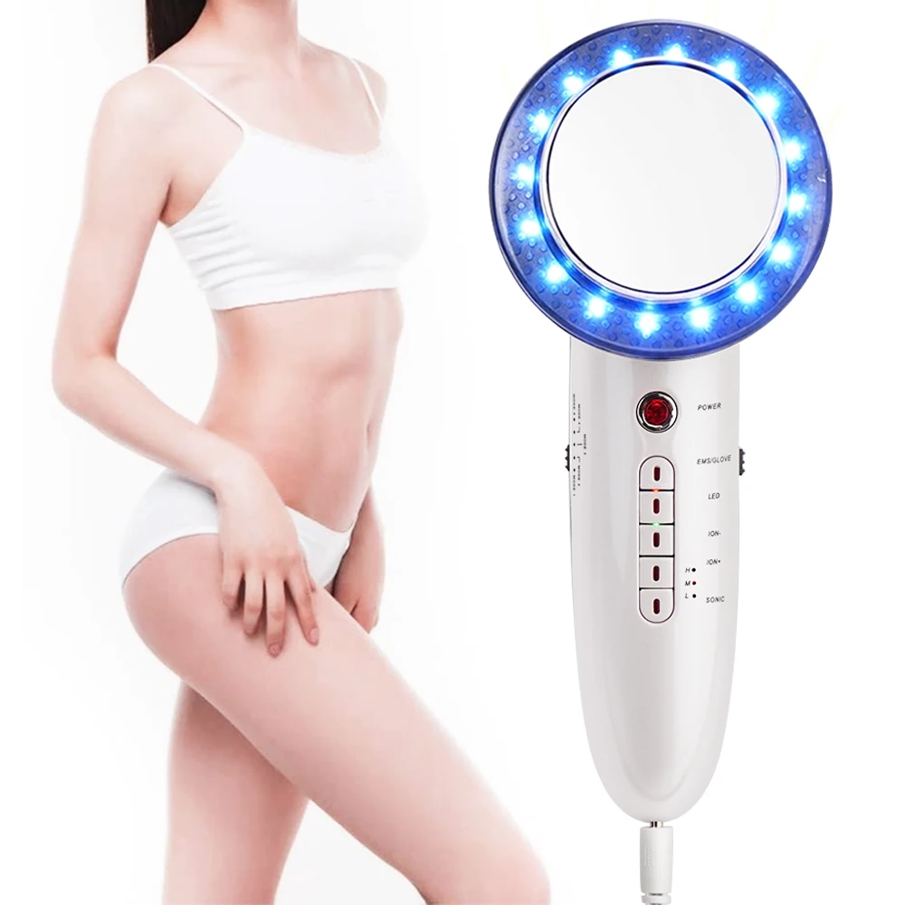 

6 in 1 Body Slimming Machine EMS Beauty Massager for Home Use Fat Removal, White