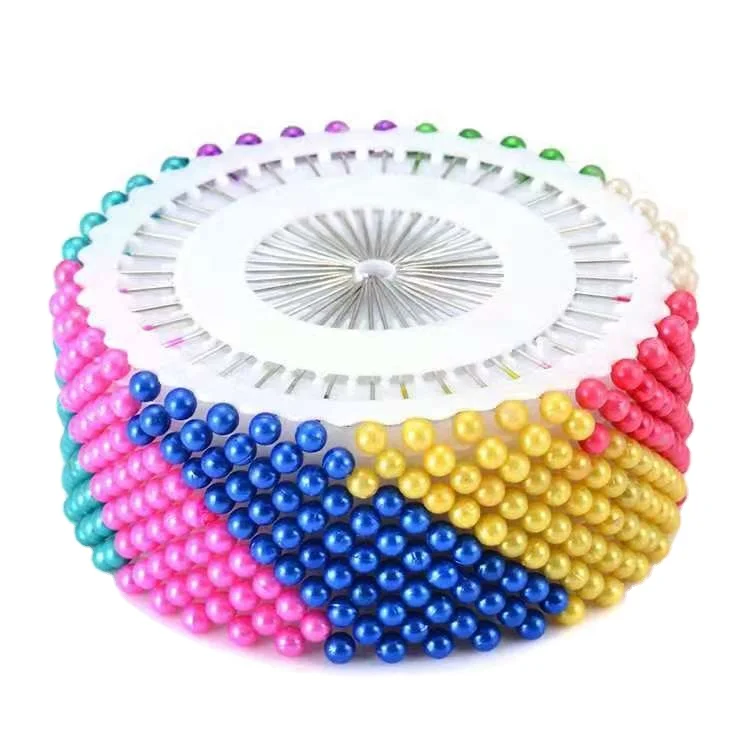 

Factory direct sale color pearl hijab pins environmental protection stainless steel plastic bead needles hijab scarf pins, Picture shows