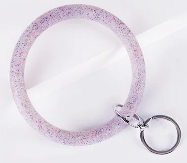 
Wholesale Silicone Keychain Individually Customized Rainbow keychain Bracelets for Women 